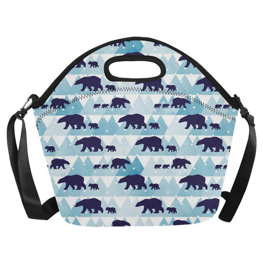 Bear Pattern Print Design BE01 Neoprene Lunch Bag-JorJune
