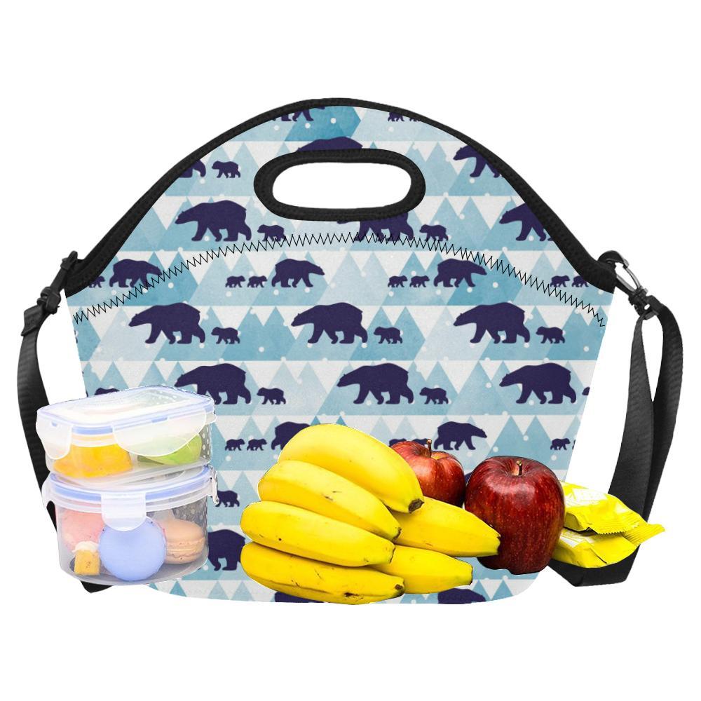 Bear Pattern Print Design BE01 Neoprene Lunch Bag-JorJune