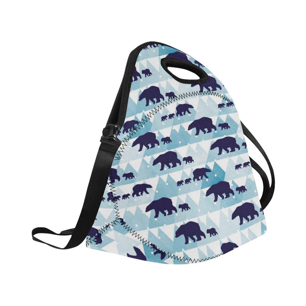 Bear Pattern Print Design BE01 Neoprene Lunch Bag-JorJune