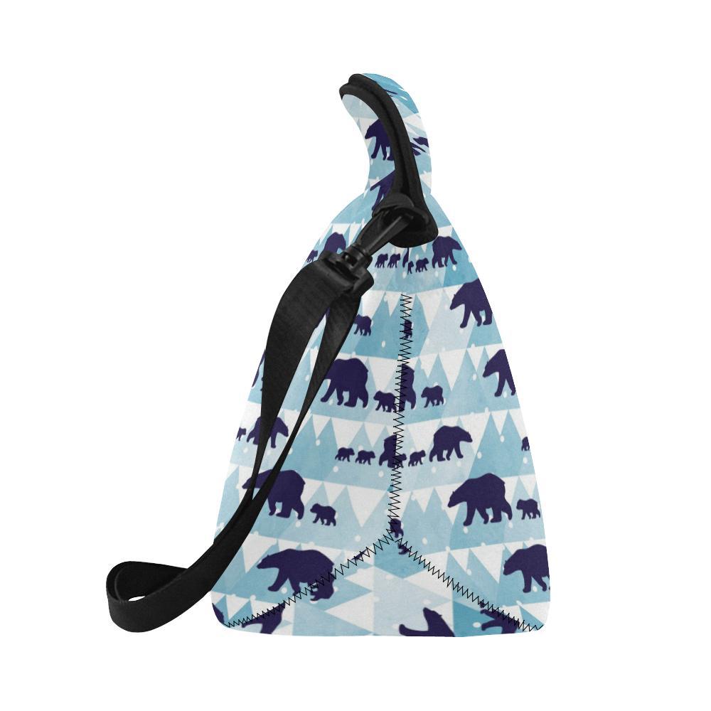 Bear Pattern Print Design BE01 Neoprene Lunch Bag-JorJune