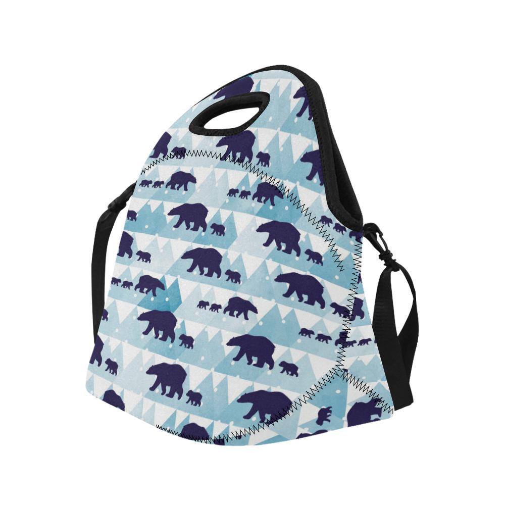 Bear Pattern Print Design BE01 Neoprene Lunch Bag-JorJune