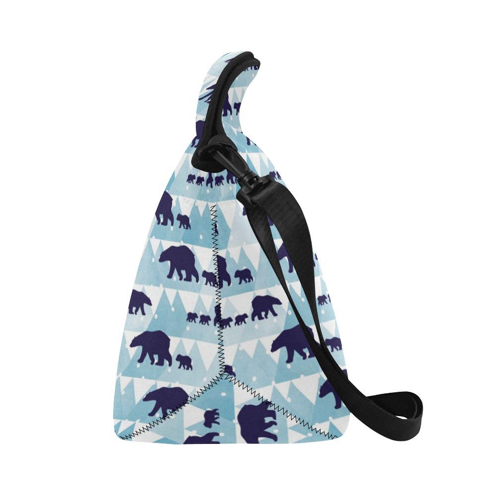 Bear Pattern Print Design BE01 Neoprene Lunch Bag-JorJune