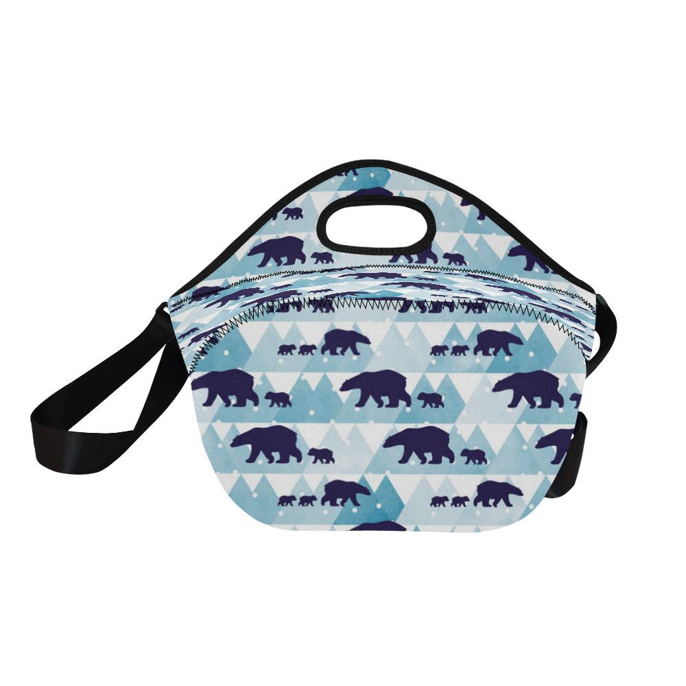 Bear Pattern Print Design BE01 Neoprene Lunch Bag-JorJune