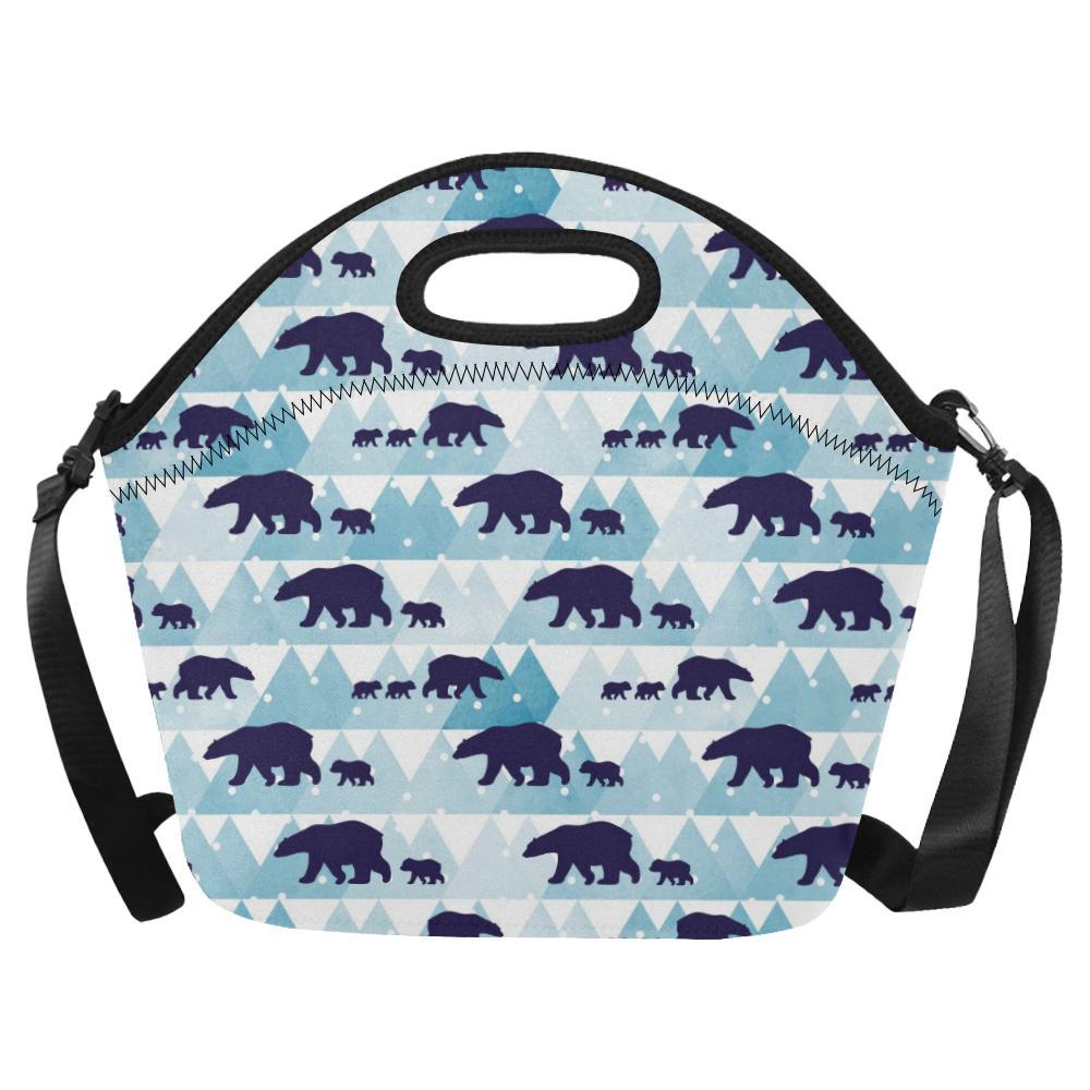 Bear Pattern Print Design BE01 Neoprene Lunch Bag-JorJune