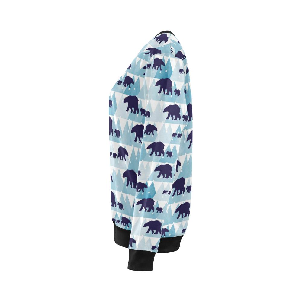 Bear Pattern Print Design BE01 Women Long Sleeve Sweatshirt-JorJune