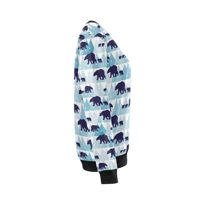 Bear Pattern Print Design BE01 Women Long Sleeve Sweatshirt-JorJune