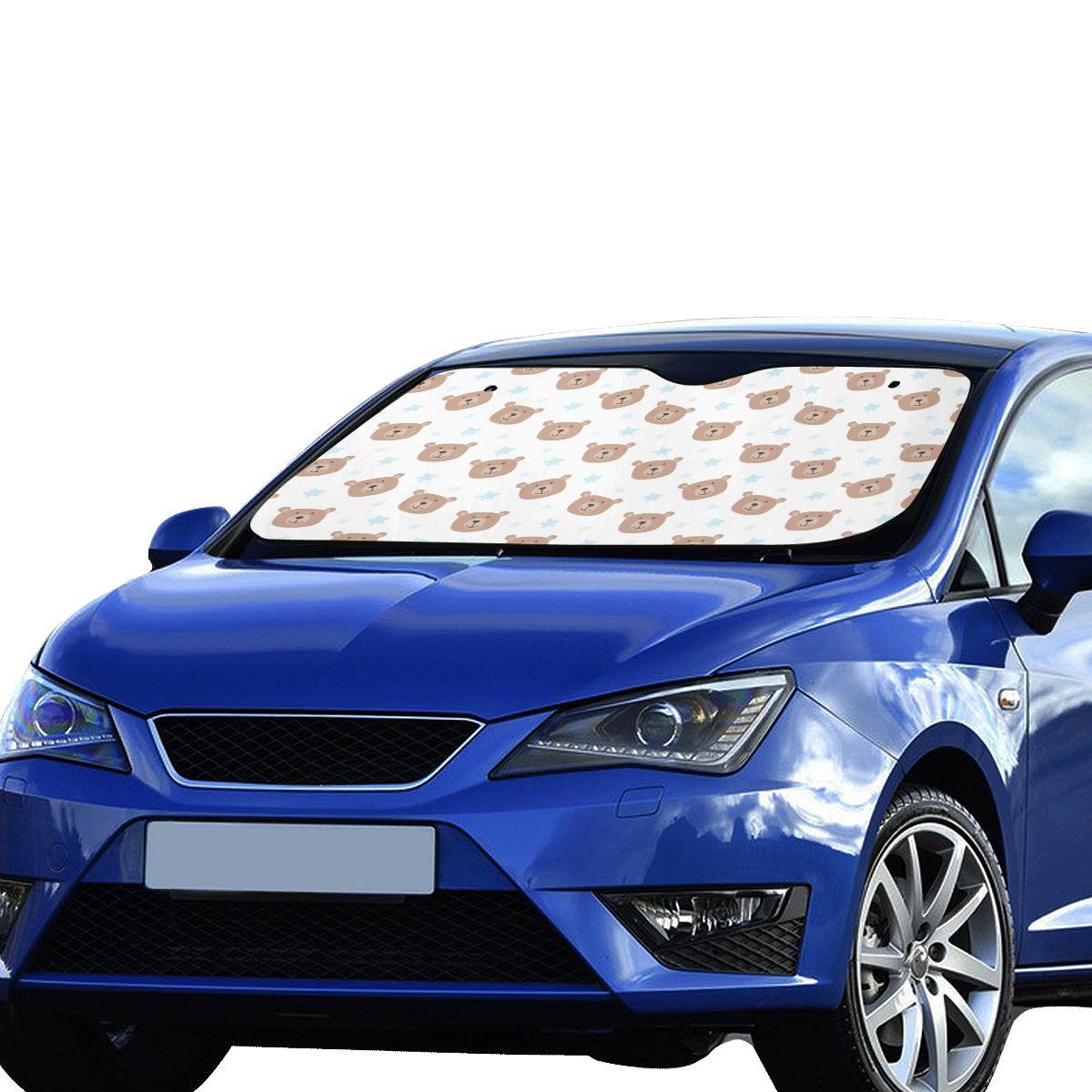 Bear Pattern Print Design BE02 Car Sun Shade-JorJune