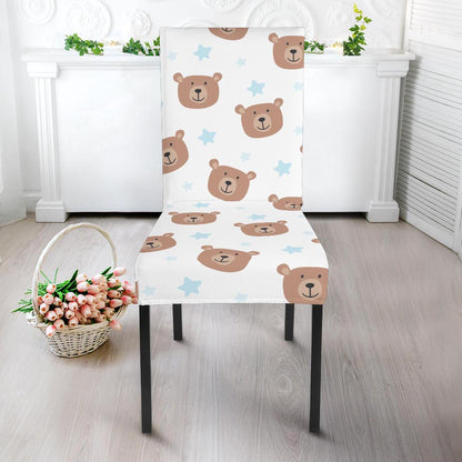 Bear Pattern Print Design BE02 Dining Chair Slipcover-JORJUNE.COM