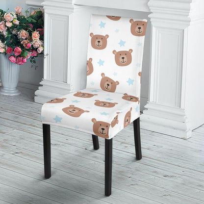 Bear Pattern Print Design BE02 Dining Chair Slipcover-JORJUNE.COM