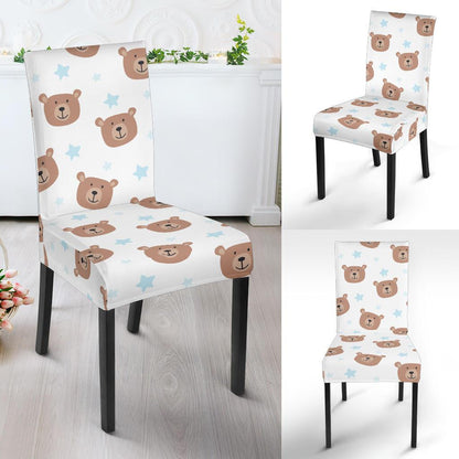 Bear Pattern Print Design BE02 Dining Chair Slipcover-JORJUNE.COM