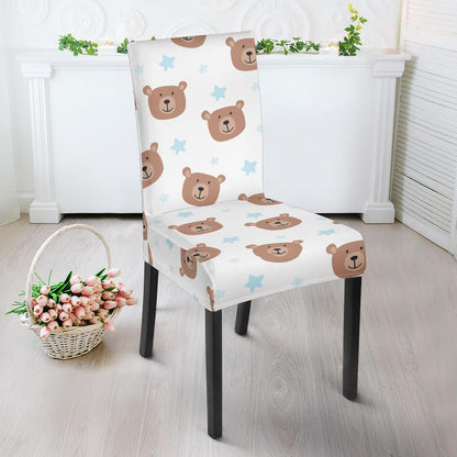 Bear Pattern Print Design BE02 Dining Chair Slipcover-JORJUNE.COM