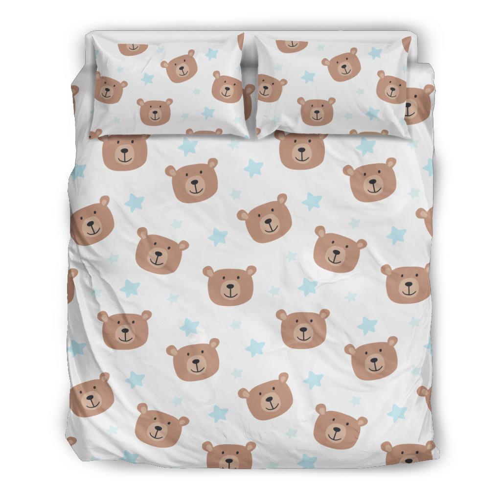 Bear Pattern Print Design BE02 Duvet Cover Bedding Set-JORJUNE.COM