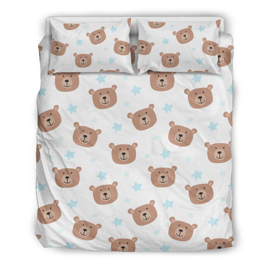 Bear Pattern Print Design BE02 Duvet Cover Bedding Set-JORJUNE.COM