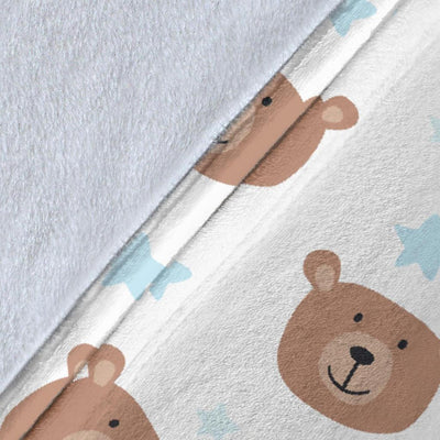 Bear Pattern Print Design BE02 Fleece Blankete