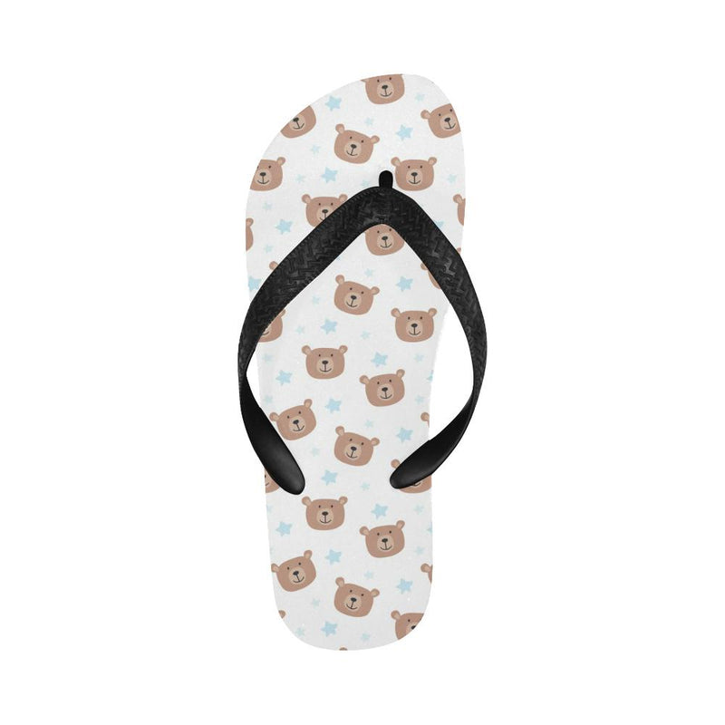 Bear Pattern Print Design BE02 Flip Flops-JorJune