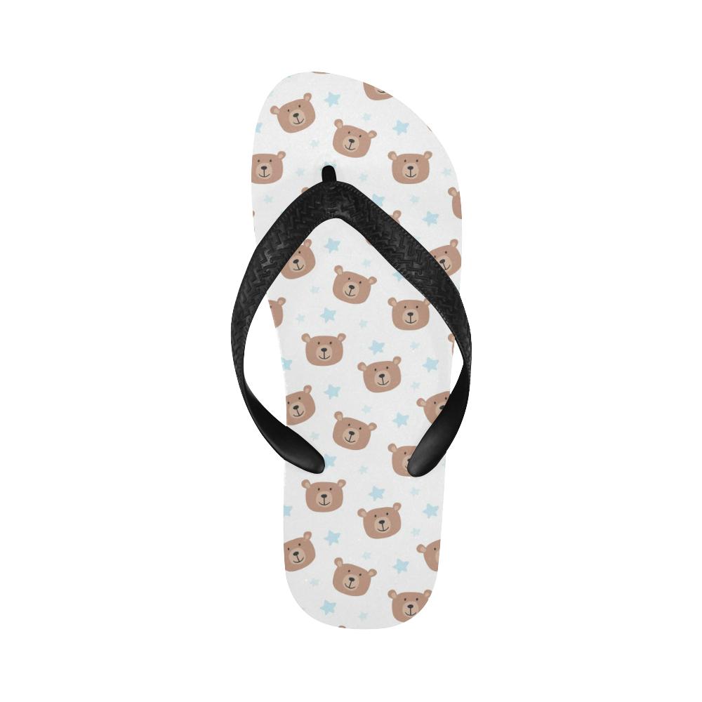 Bear Pattern Print Design BE02 Flip Flops-JorJune