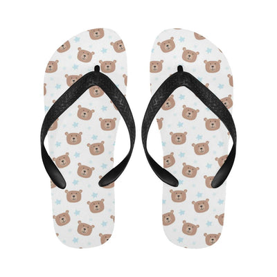 Bear Pattern Print Design BE02 Flip Flops-JorJune