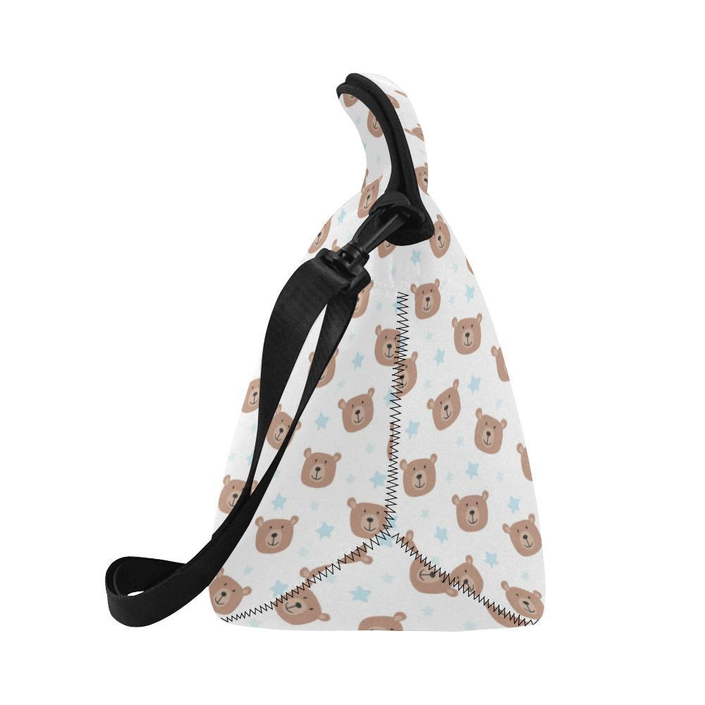 Bear Pattern Print Design BE02 Neoprene Lunch Bag-JorJune