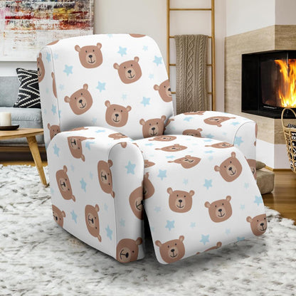 Bear Pattern Print Design BE02 Recliner Slipcover-JORJUNE.COM