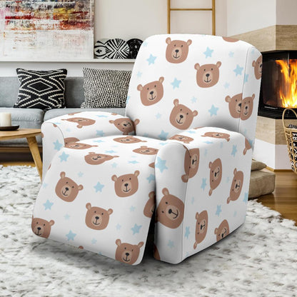 Bear Pattern Print Design BE02 Recliner Slipcover-JORJUNE.COM