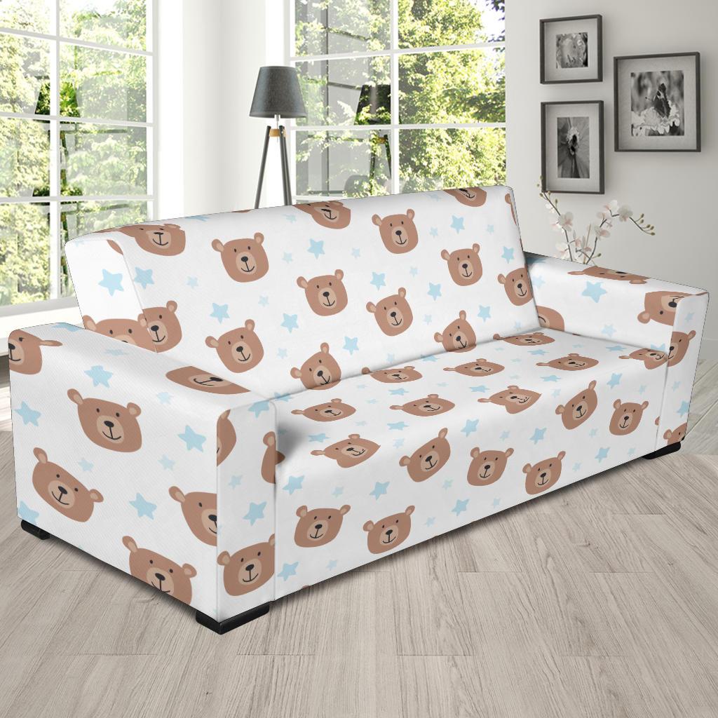 Bear Pattern Print Design BE02 Sofa Slipcover-JORJUNE.COM