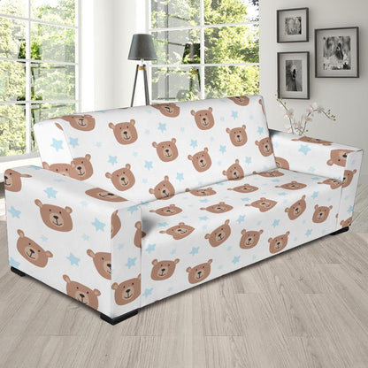 Bear Pattern Print Design BE02 Sofa Slipcover-JORJUNE.COM