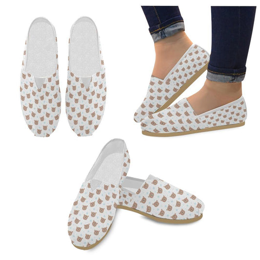 Bear Pattern Print Design BE02 Women Casual Shoes-JorJune.com