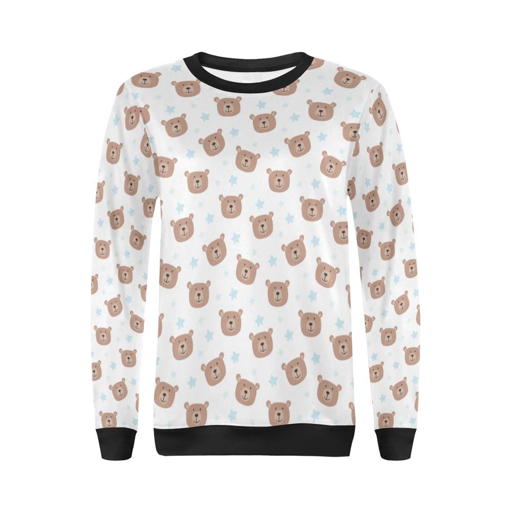 Bear Pattern Print Design BE02 Women Long Sleeve Sweatshirt-JorJune