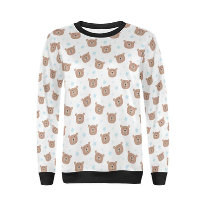 Bear Pattern Print Design BE02 Women Long Sleeve Sweatshirt-JorJune