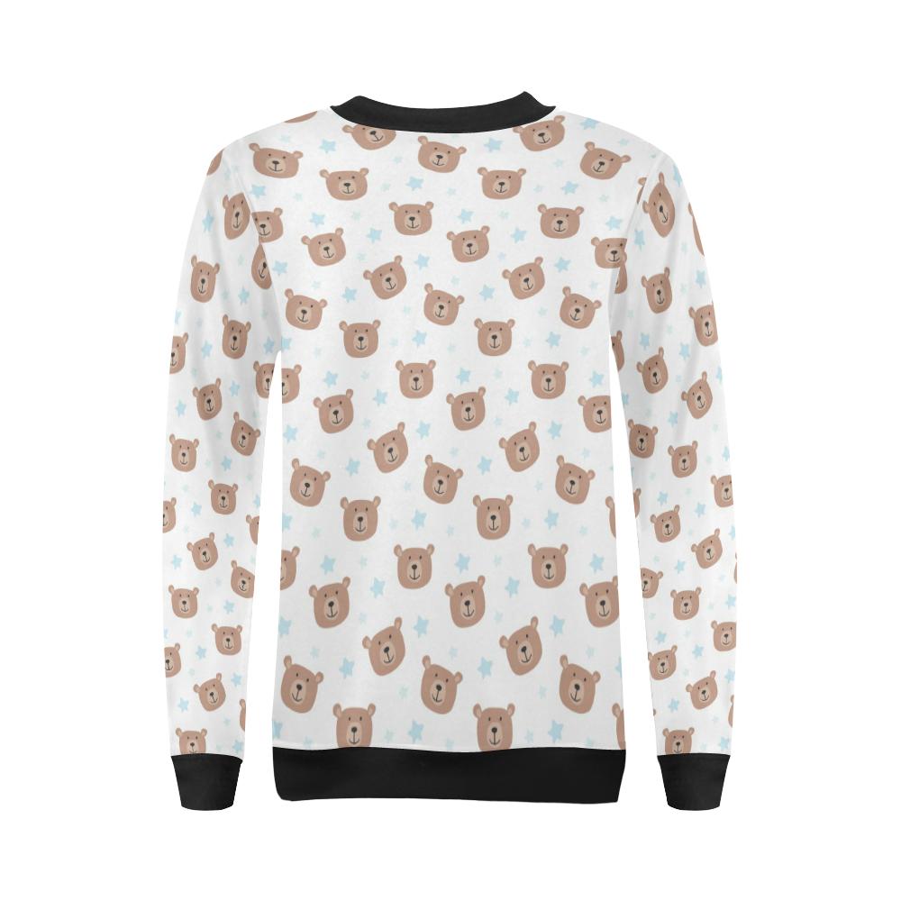 Bear Pattern Print Design BE02 Women Long Sleeve Sweatshirt-JorJune