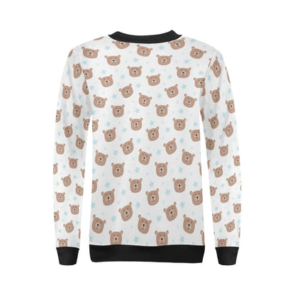 Bear Pattern Print Design BE02 Women Long Sleeve Sweatshirt-JorJune