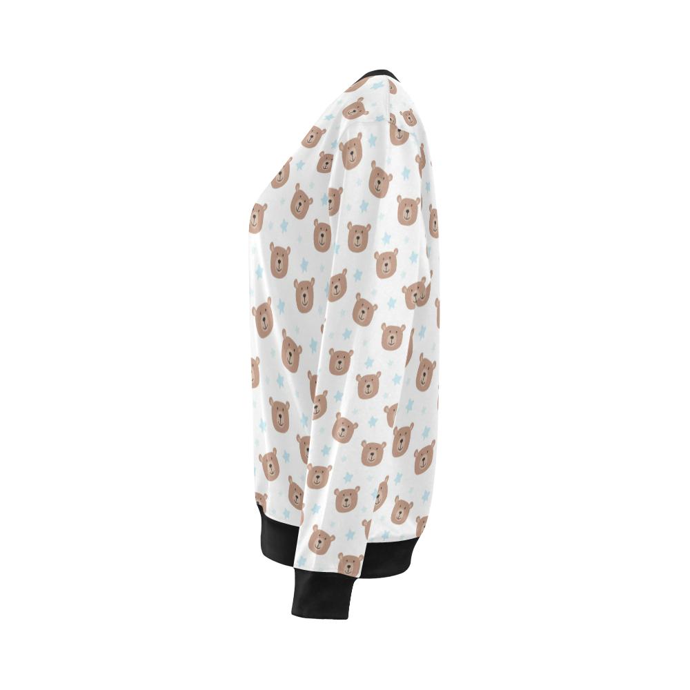 Bear Pattern Print Design BE02 Women Long Sleeve Sweatshirt-JorJune