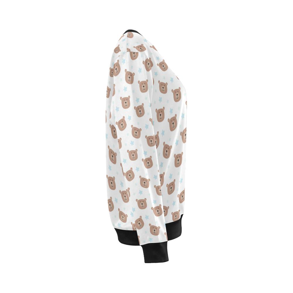 Bear Pattern Print Design BE02 Women Long Sleeve Sweatshirt-JorJune