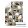 Bear Pattern Print Design BE03 Fleece Blankete