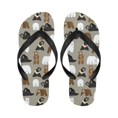 Bear Pattern Print Design BE03 Flip Flops-JorJune