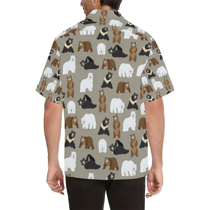 Bear Pattern Print Design BE03 Men Hawaiian Shirt-JorJune