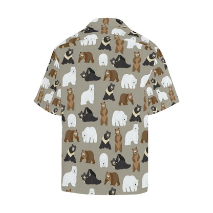 Bear Pattern Print Design BE03 Men Hawaiian Shirt-JorJune