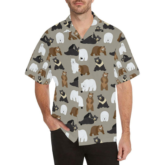 Bear Pattern Print Design BE03 Men Hawaiian Shirt-JorJune
