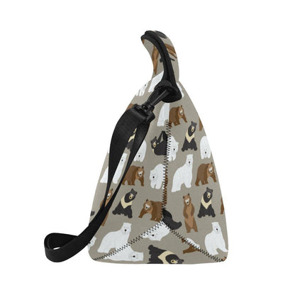 Bear Pattern Print Design BE03 Neoprene Lunch Bag-JorJune