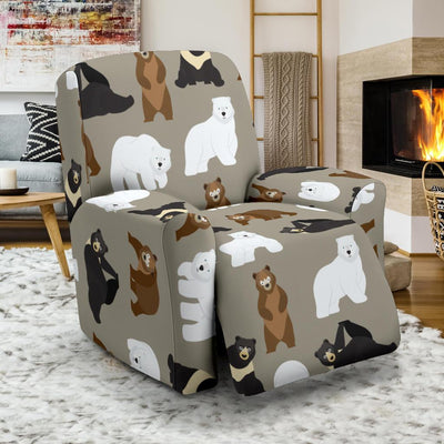 Bear Pattern Print Design BE03 Recliner Slipcover-JORJUNE.COM