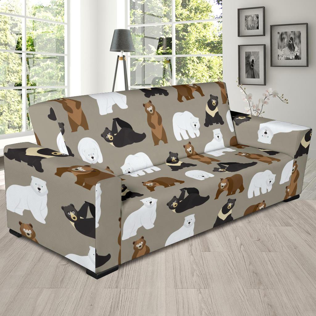 Bear Pattern Print Design BE03 Sofa Slipcover-JORJUNE.COM