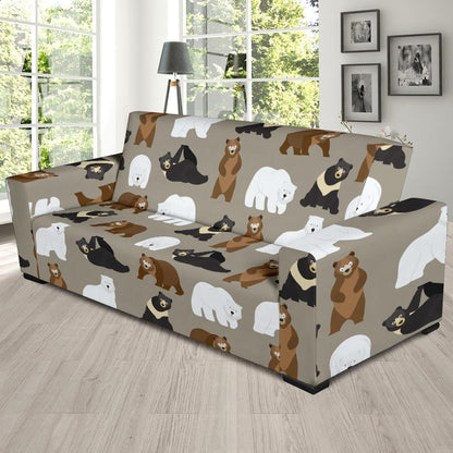 Bear Pattern Print Design BE03 Sofa Slipcover-JORJUNE.COM