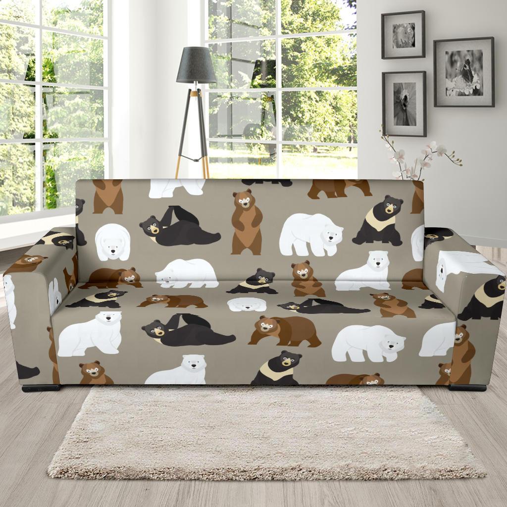 Bear Pattern Print Design BE03 Sofa Slipcover-JORJUNE.COM