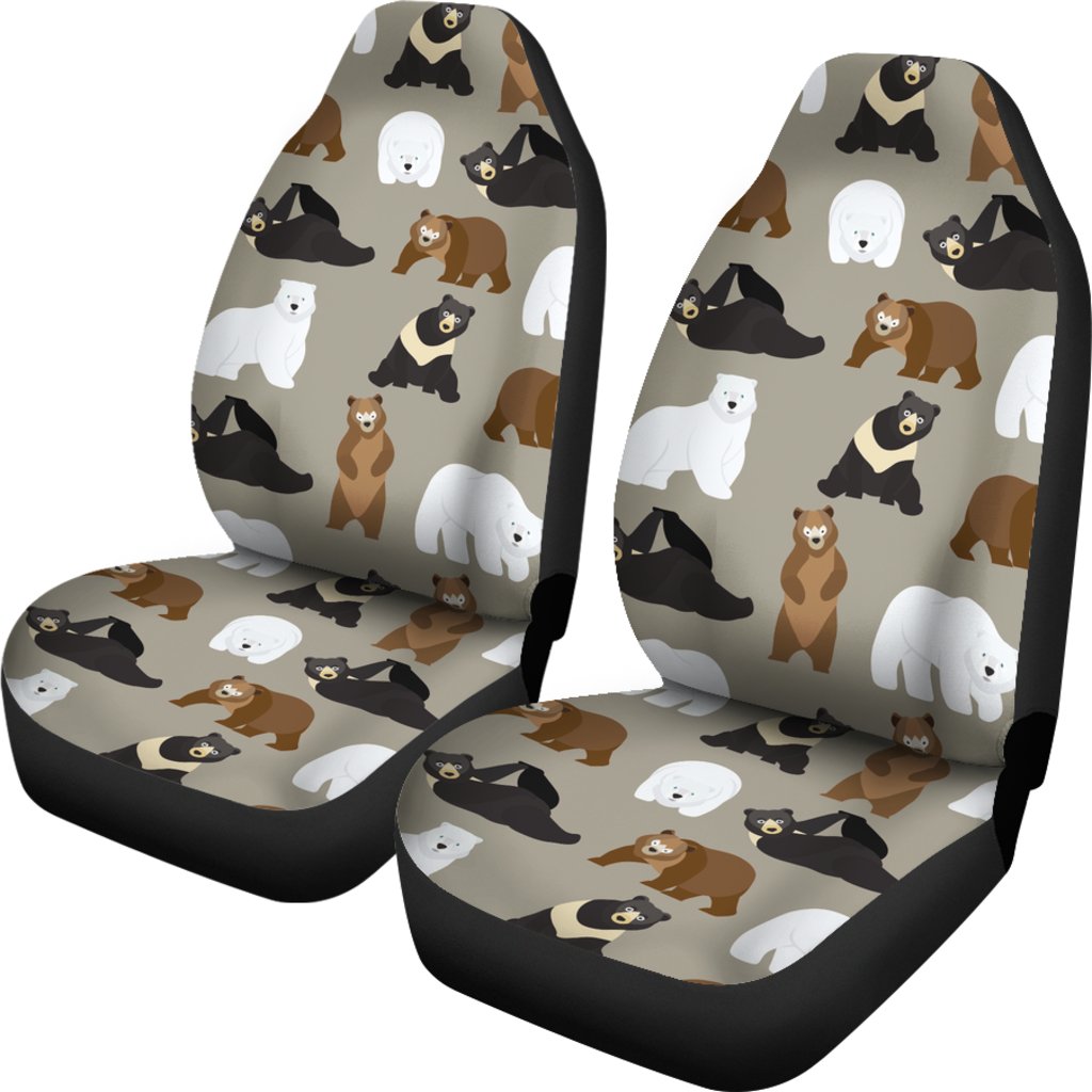 Bear Pattern Print Design BE03 Universal Fit Car Seat Covers