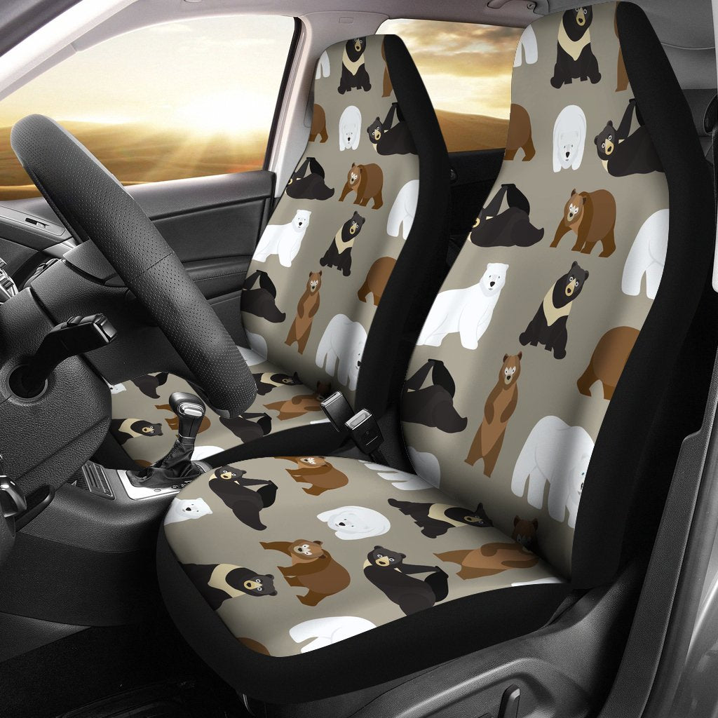 Bear Pattern Print Design BE03 Universal Fit Car Seat Covers