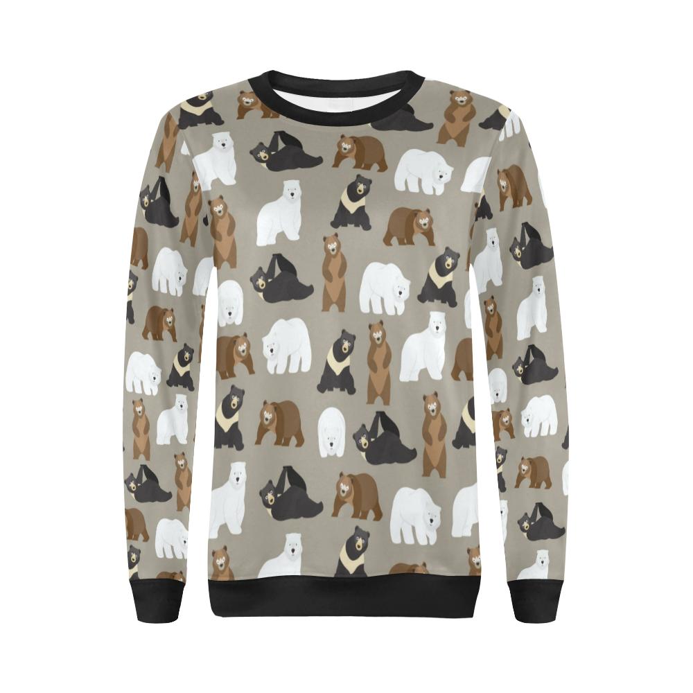 Bear Pattern Print Design BE03 Women Long Sleeve Sweatshirt-JorJune