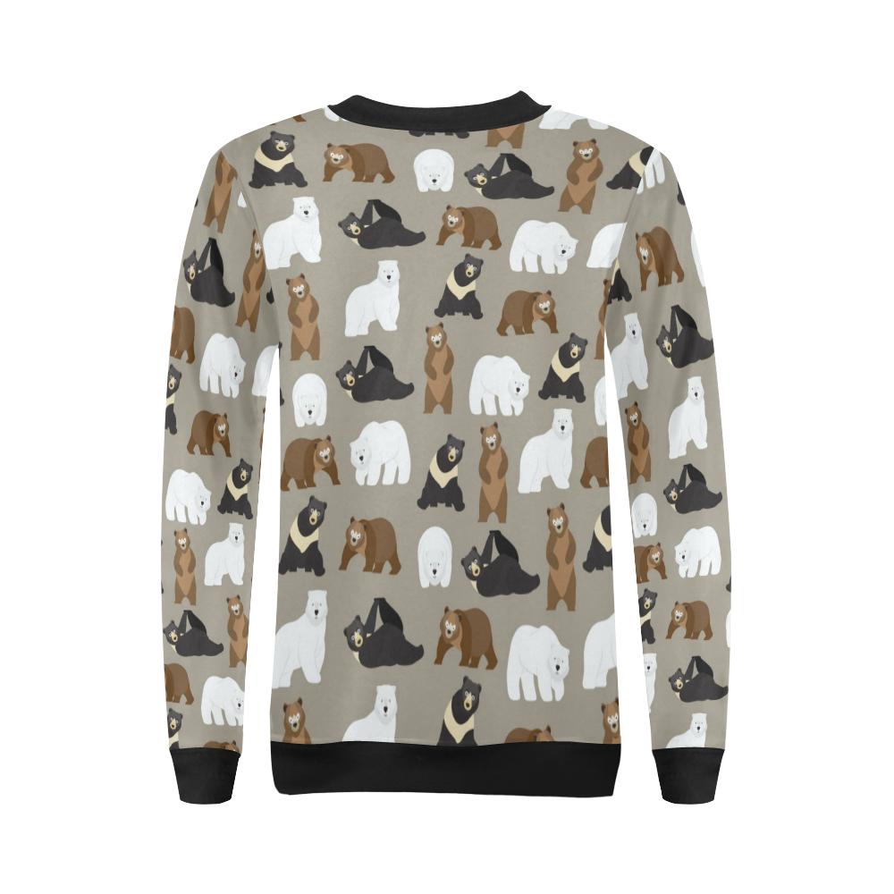 Bear Pattern Print Design BE03 Women Long Sleeve Sweatshirt-JorJune