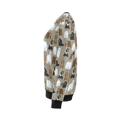 Bear Pattern Print Design BE03 Women Long Sleeve Sweatshirt-JorJune