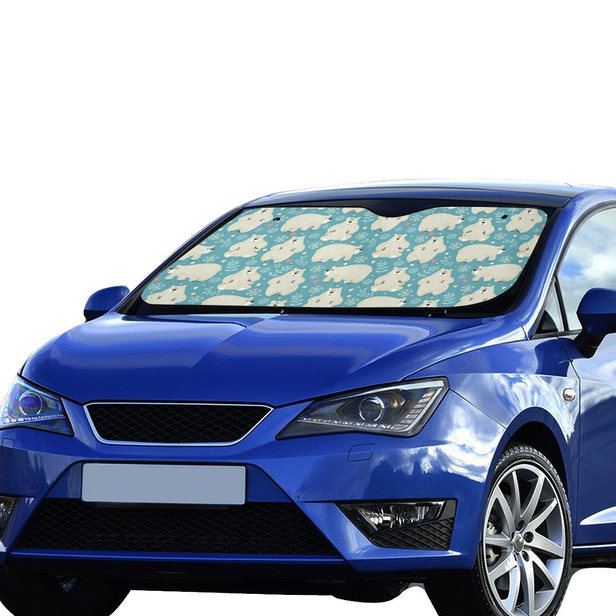 Bear Pattern Print Design BE04 Car Sun Shade-JorJune