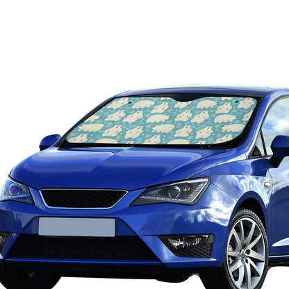 Bear Pattern Print Design BE04 Car Sun Shade-JorJune